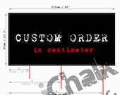 CUSTOM ORDER in centimeter - Chalkboard Wall Decal for Home or Office - Large Blackboard Vinyl Chalk Blackboard Wall Decal Sticker