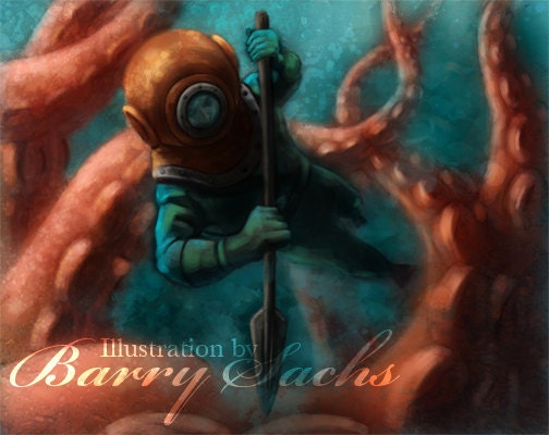 Twenty Thousand Leagues Beneath the Sea 8.5x11 Print