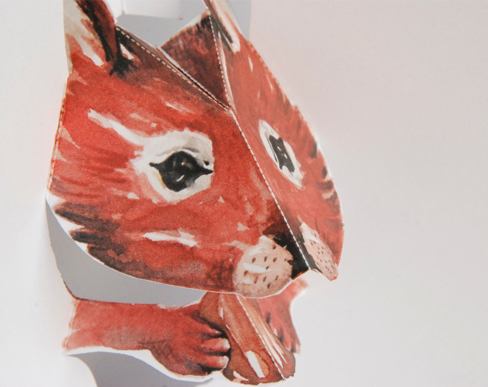 Squirrel Pop-up Card - 3D - Handmade