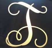 24" Single Letter in the Vine Monogram Font - UNPAINTED