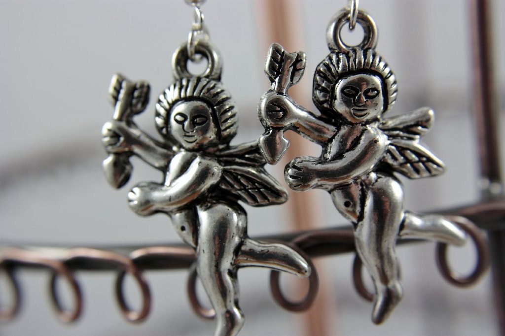Cupid Angel Charm Dangle Earrings FREE SHIPPING USA