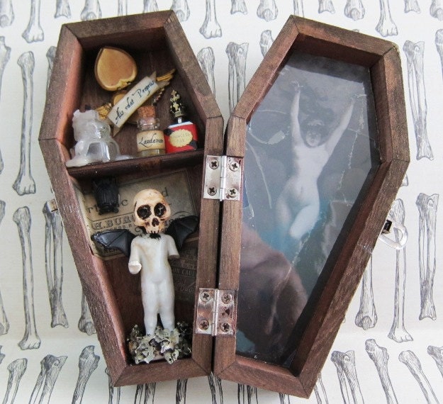 Miss Annie's Deadly Boudoir Coffin Shadowbox