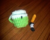 Finn the Human Crochet Accessories - Backpack and Sword - made to order