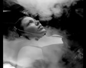 15 x 15 - Black & White - Film - Conceptual - Water - Woman - Fog - Dream - Fine Art - Print - Medium Format Photograph - MichelleFader