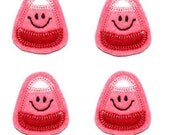 Cute Pink Candy Corn felt applique embellishments (4)