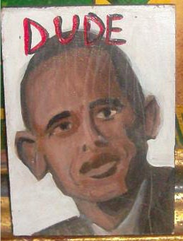 ACEO original painting- Obama