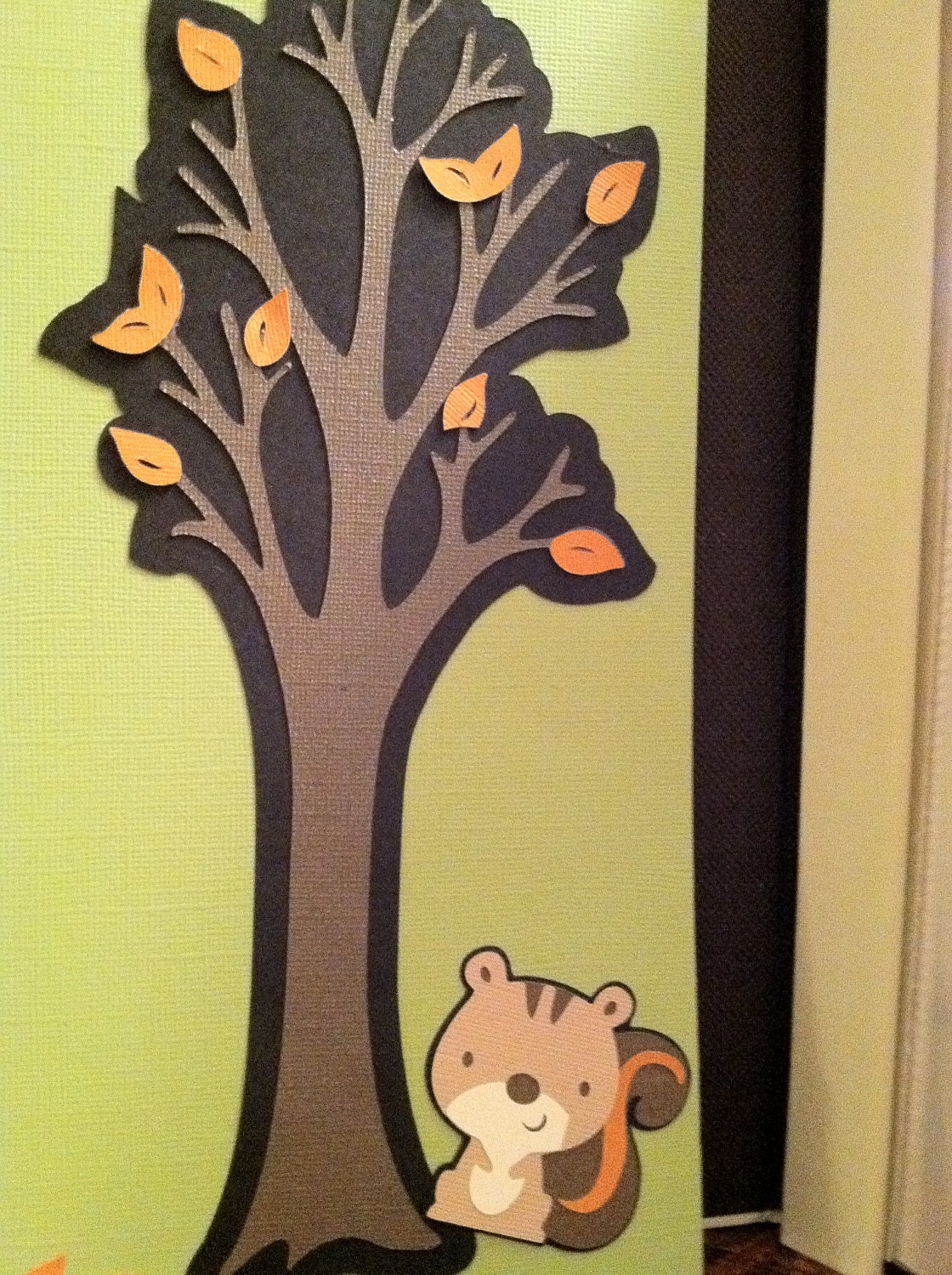 Autumn Trees and Squirrels Pre Made 12 x 12 Double Page Layout