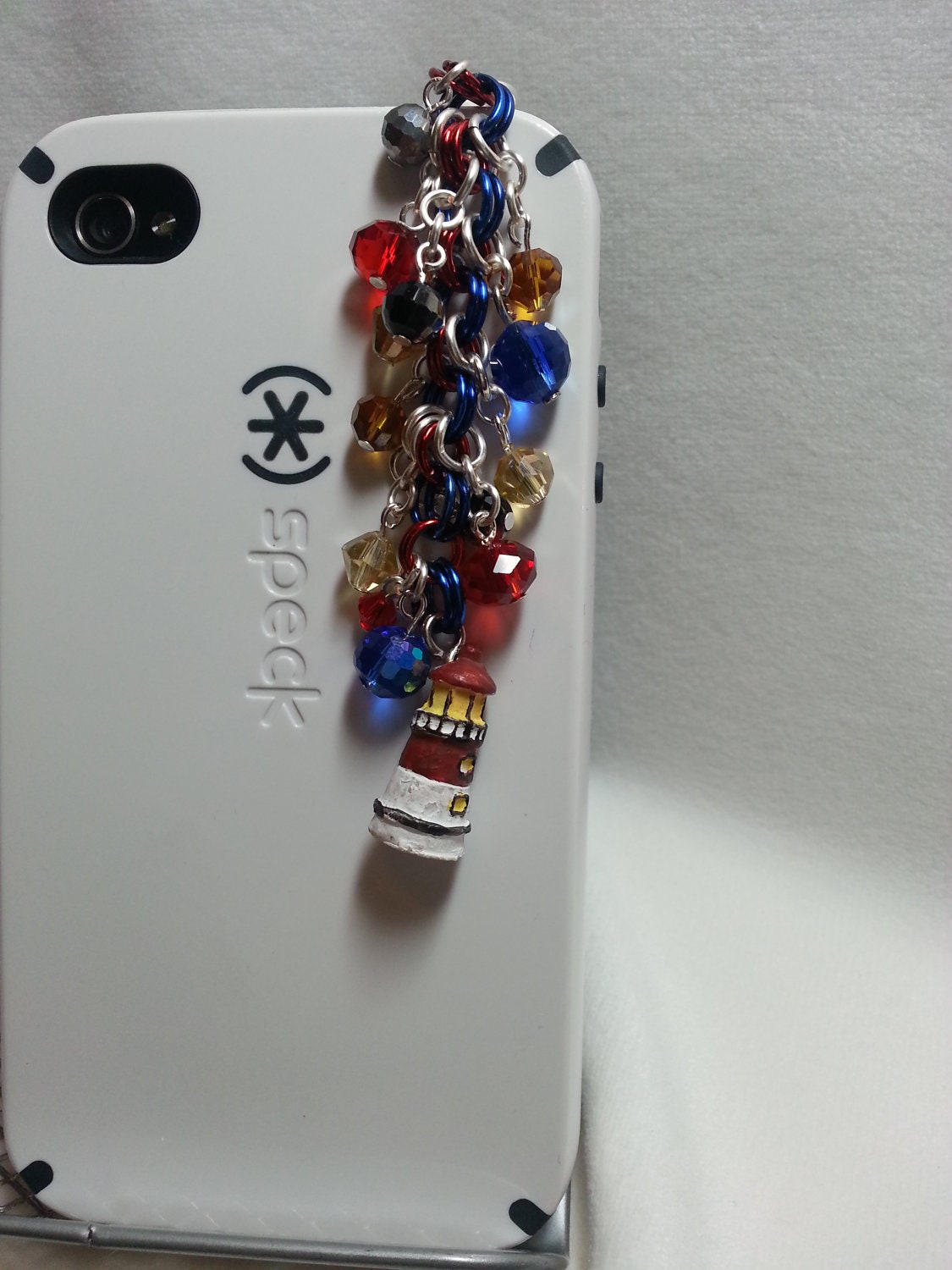 Lighthouse cell phone charm iphone charm by PmBSparklesLinks