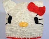 Hello Kitty Beanie or Earflap hat, girls, teens. Please include SIZE in order
