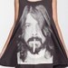 Dave Grohl T Shirt Dress Smoking Foo Fighters Top Women Shirts Black Tunic T-Shirt Sleeveless Vest Mini Dresses Size M L
