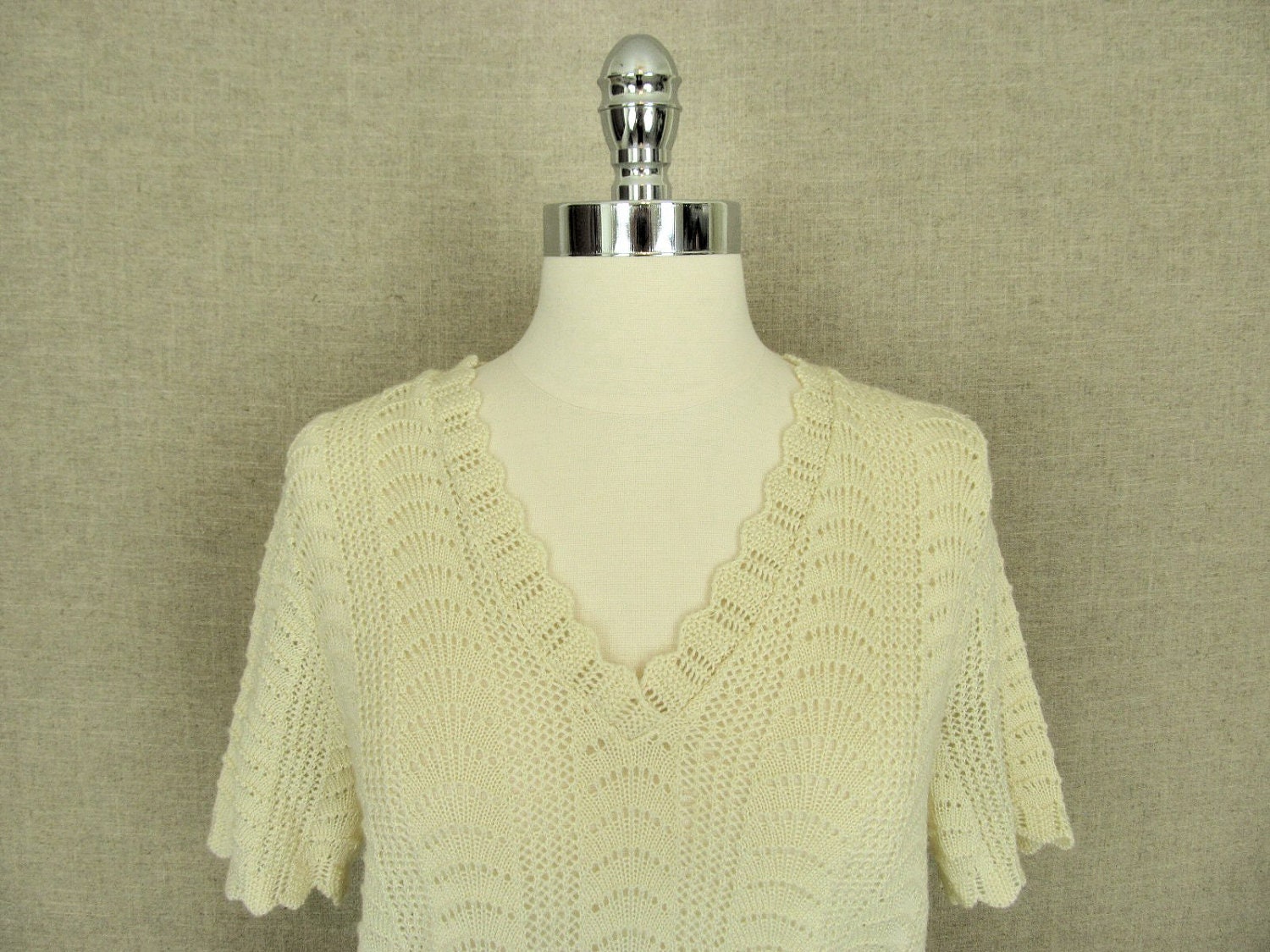Vintage Cream Knitted Sweater