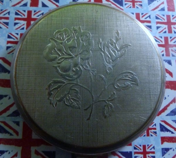Vintage Silver Plated Rose Stratton Powder Compact compact mirror purse mirror silver compact bridesmaids compact pocket mirror