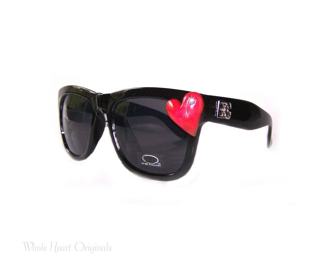 Classic Ebony Wayfarer Sunglasses Designer DG Authentic Swarovski Crystal Fashion Eyewear