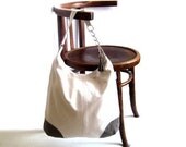 Tote bag purse large tote bag leather canvas shoulder bag grey gray beige leather tassel bling