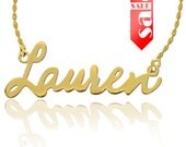 Order NAME of YOUR choice on 24K Gold over silver personalized Name Necklace - NP30542-gpss