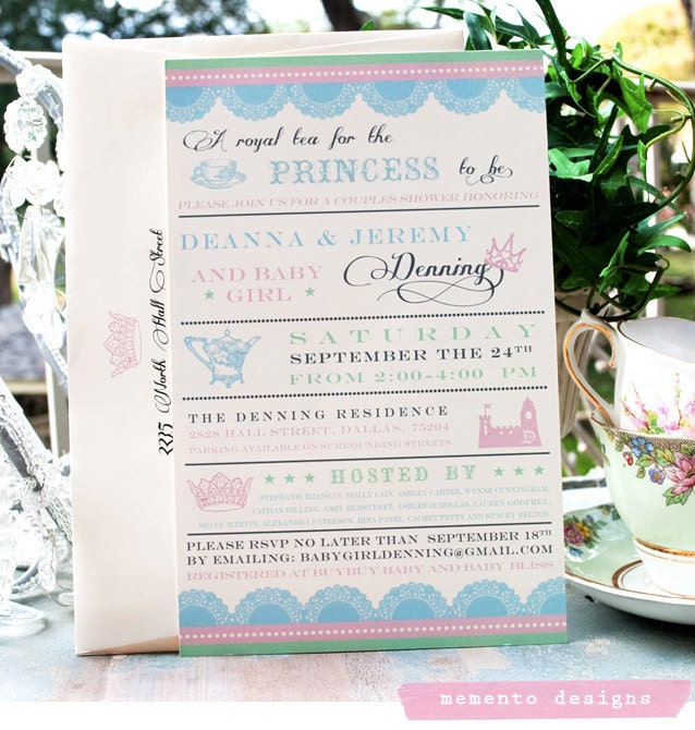 Princess Tea Party Invitation DIY PRINTABLE