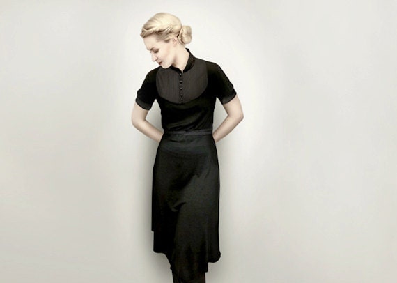 M.I.R.A black jersey dress