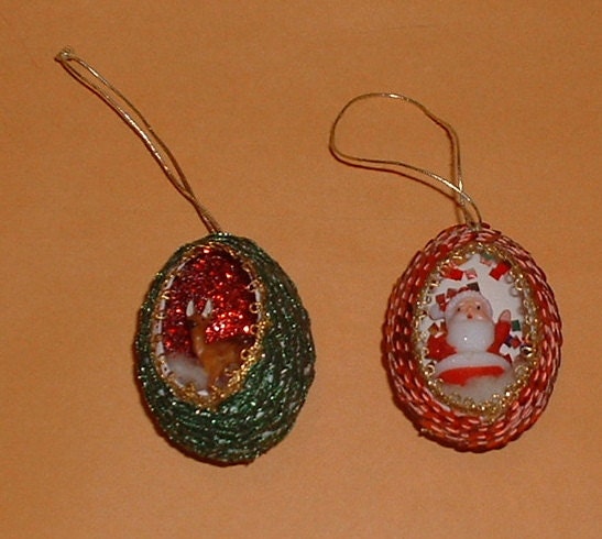 hand made christmas egg ornaments santa by memorabiliaforall hand made christmas egg ornaments santa by memorabiliaforall