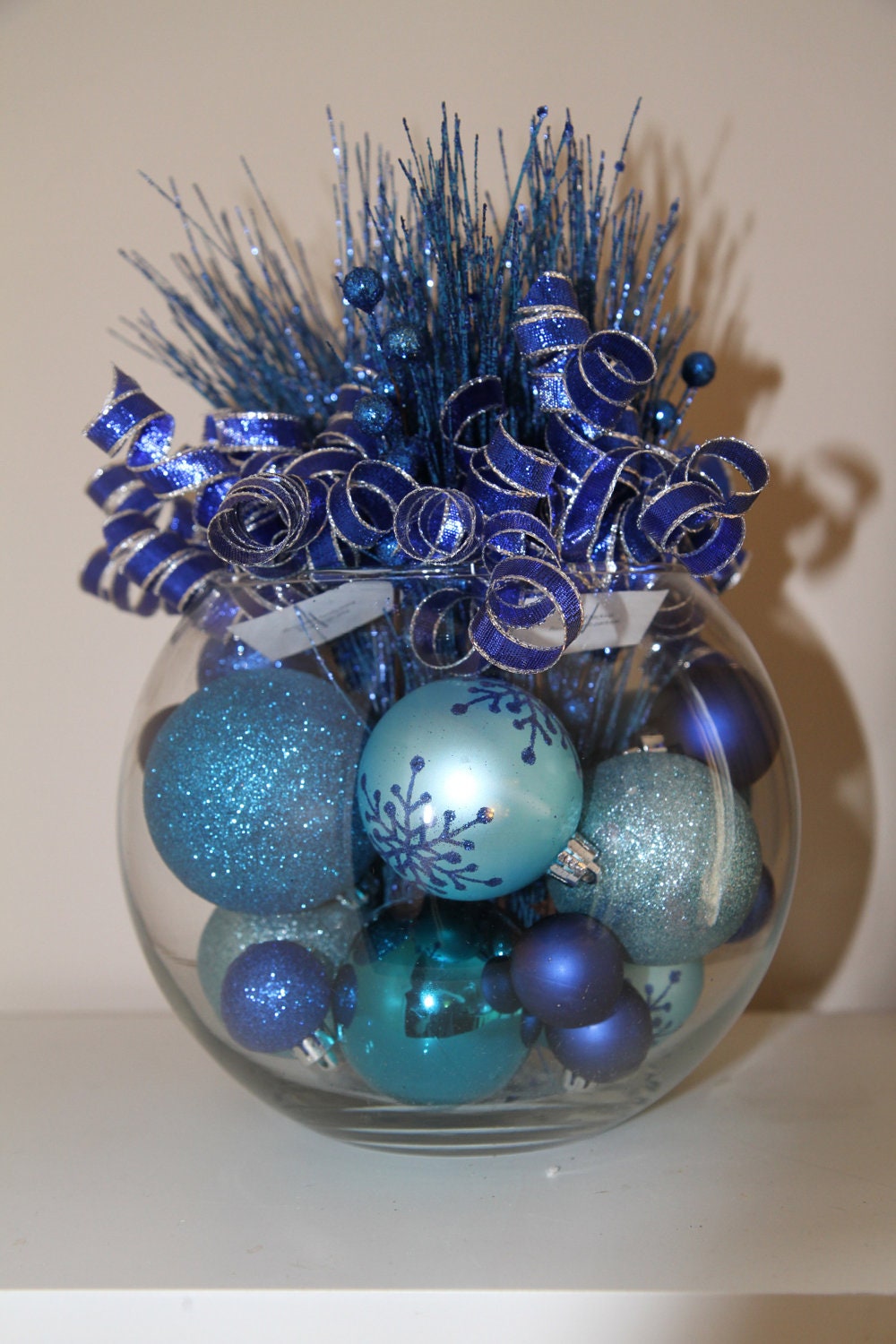 Unique Holiday Centerpiece : Items similar to unique christmas centerpiece sapphire