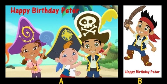 Jake and the Neverland Pirates edible image cake topper Il_570xn