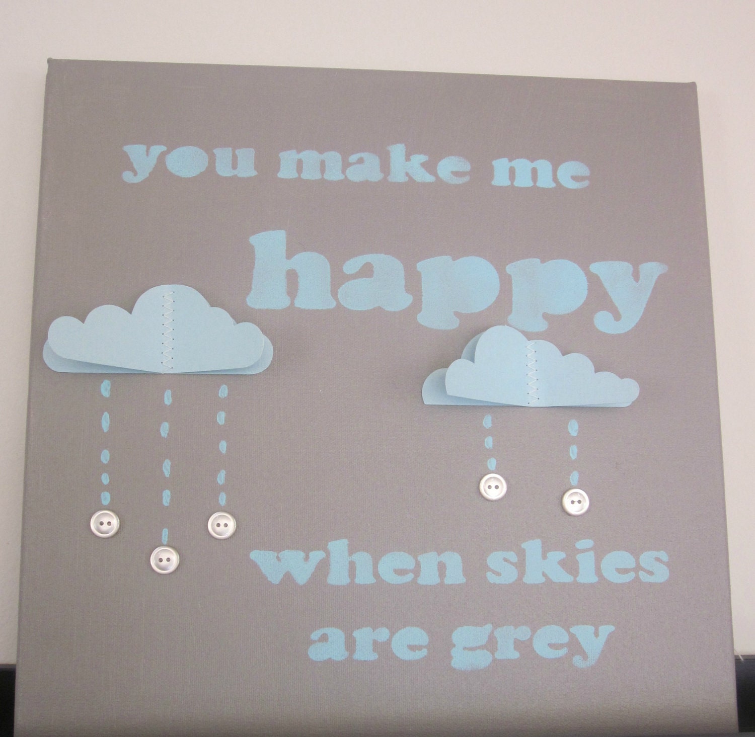 Nursery Decor--Nursery Wall Art-- You Make Me Happy