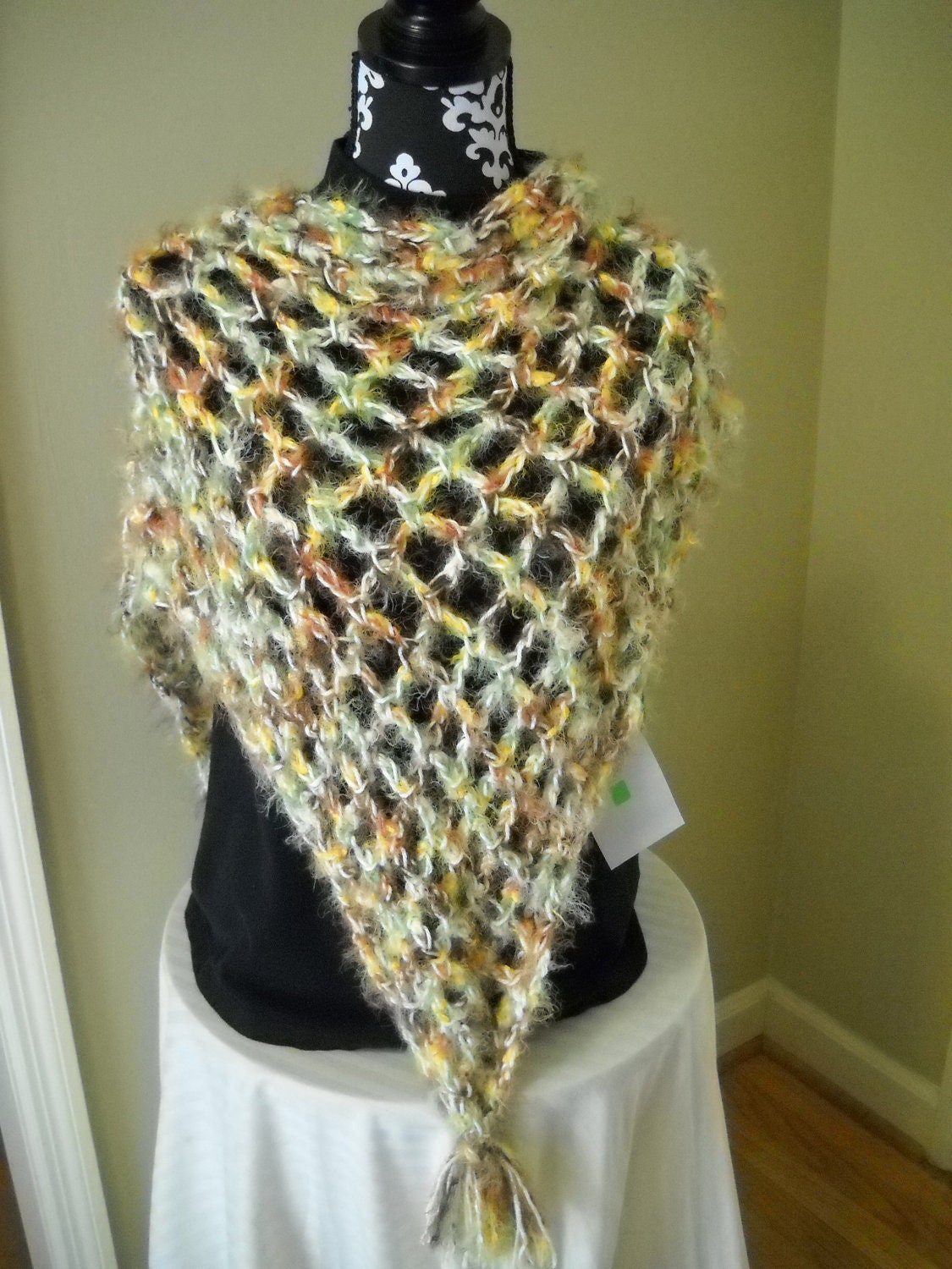 Triangle Scarf / Wrap / Shawl - Mint / Chocolate / Rust / Cream - super soft