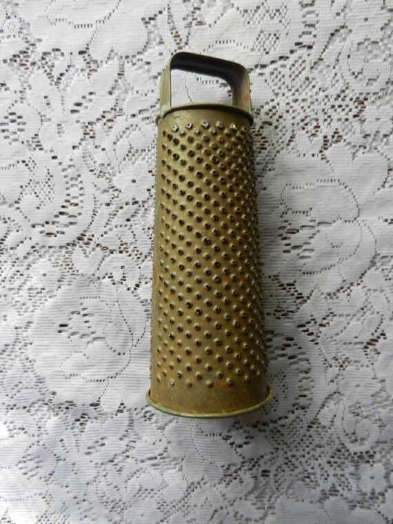 Antique Round Tin Grater Primitive Farm by VLDDecorandHome on Etsy