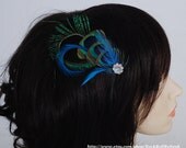 Peacock Feather Headpiece, Party Dress Headpiece/FH-02 - RockRollRefresh