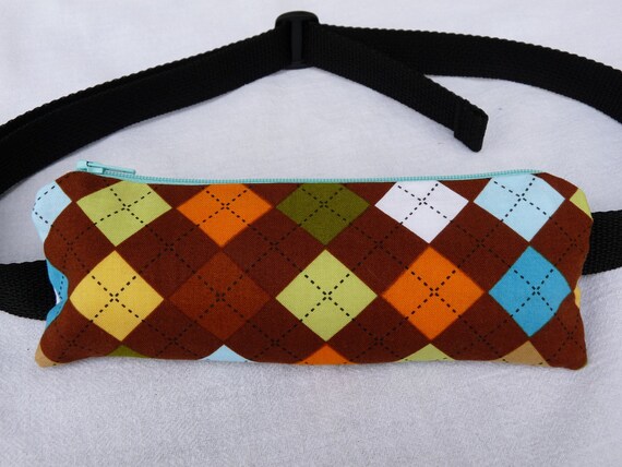 Epi Pen Case - Epi Pen Pouch - Epi Pen Holder - Epi Pen Case with Waist Strap - Argyle