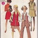 Simplicity 8360 Young Jr. Teens Jumper Vest Skirt and pants Size 13/14 Vintage Factory Fold