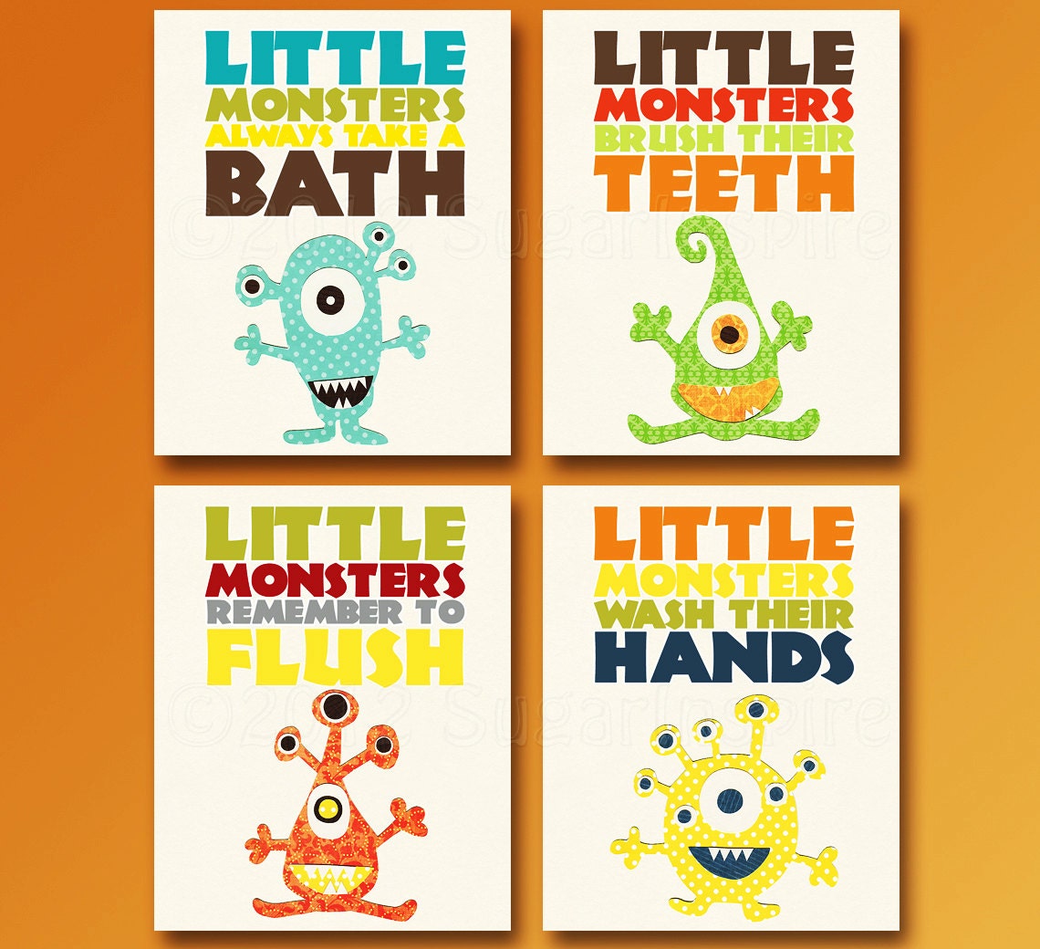 Popular items for monster bathroom on Etsy