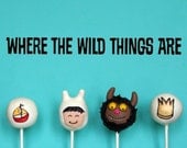 12 Where the Wild Things Are Cake Pops - for birthday, baby shower, party favors, teacher gift