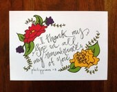 Flowers Thankfulness Fine Art Giclee 5x7 Print Christian, Phil. 1:3 Nursery Art