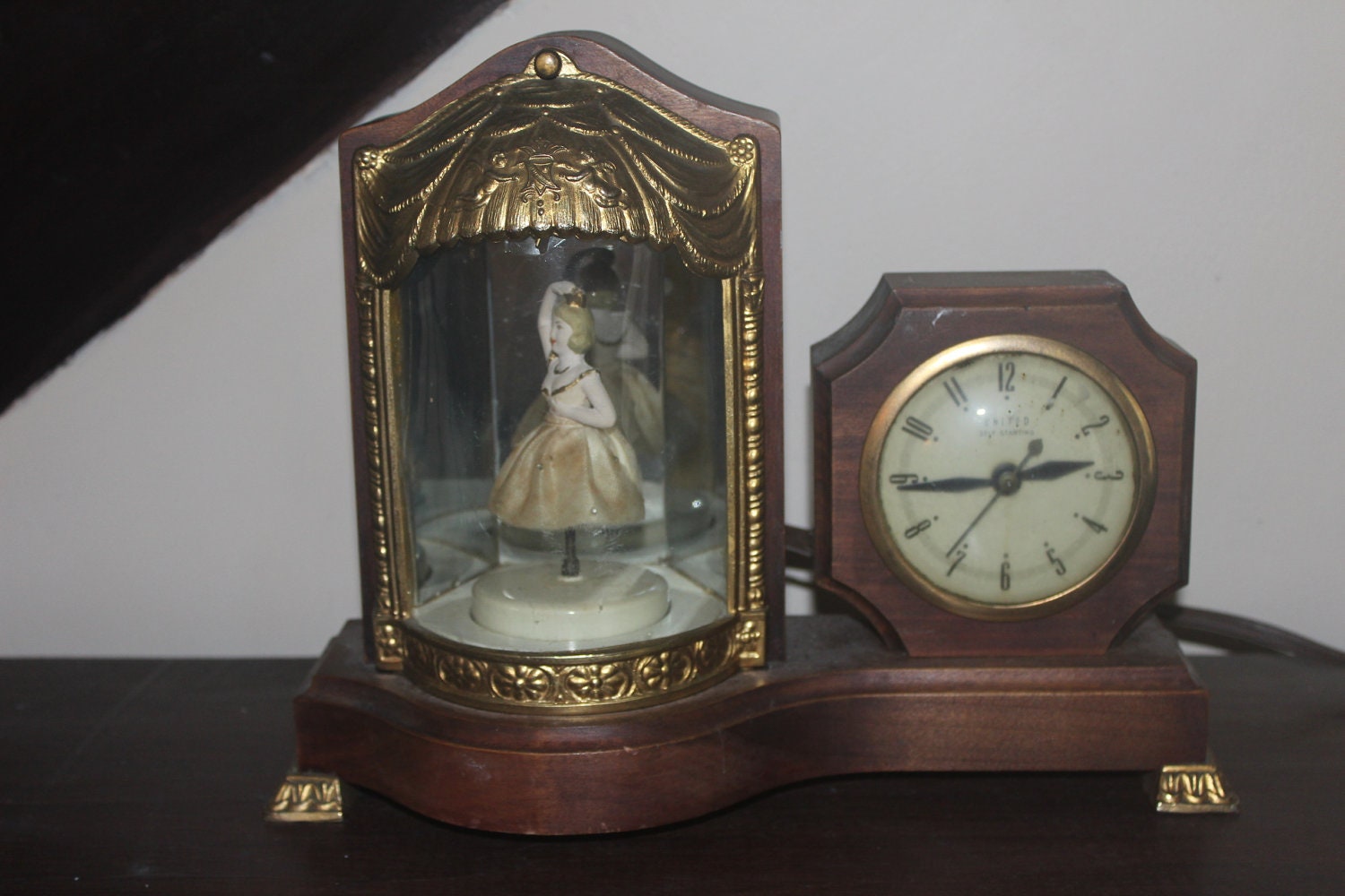Vintage Dancing Ballerina Clock by SadieNews on Etsy