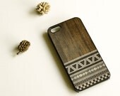 Wood Print Geometric Unique iPhone Case ,  iPhone 5 Case , Aztec Pattern iphone case , iPhone 4 Case , Plastic iPhone 4s case