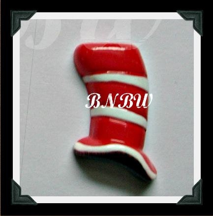 Wonky Red and White Hat Flatback Resin Il_170x135