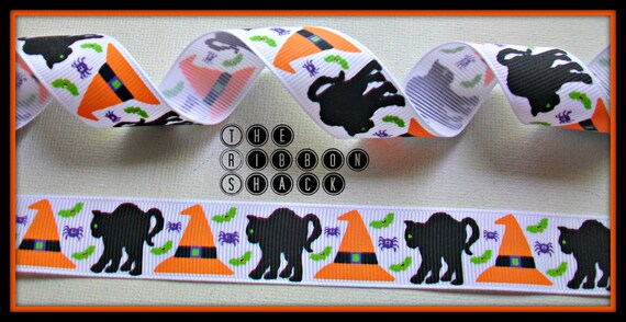 7/8 Witch Hats and Cats Halloween Monster Mash Trick or Treat Purple Orange Black Yellow Lime Fall Witch Ghost Mummy Frankenstein Candy Corn Il_570xn