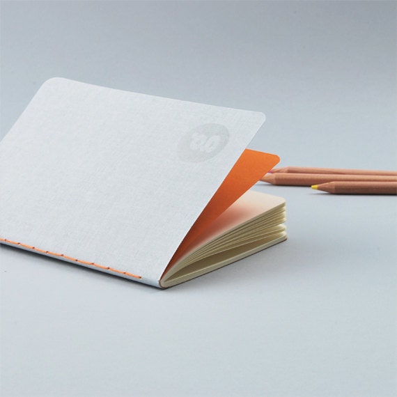 Light Grey Pocket Notebook - Handmade and Letterpressed printed
