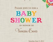 Bright Floral Baby Shower Invitation - Printable Il_170x135