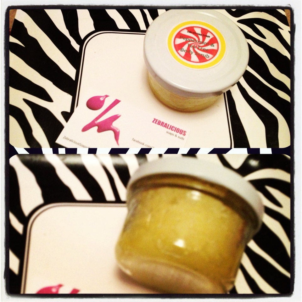 Hand Crafted PEPPERMINT & TEATREE Salt Body Scrub