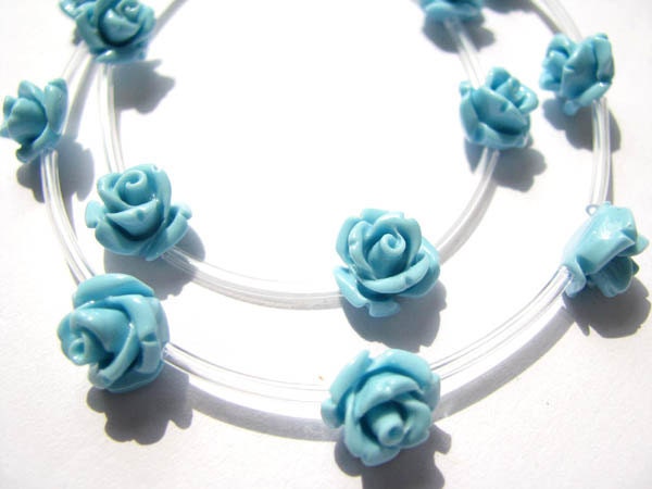 15mm 5strands 75pcs ,high quality  turquoise  florial flowers rose petal aqua blue colorful cabochons jewelry beads