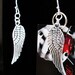 SALE Handmade tibetan silver large wing earrings featured at creations official Twilight convention 2012