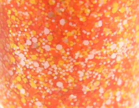 Candy Corn Glitter Nail Polish, Full Size .5oz 15mL, Halloween Indie Polish