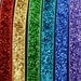 Set of 3 Glitter and Velvet Material Stretch Headband - No Slip, No Glitter Mess, Elastic Back, One Size