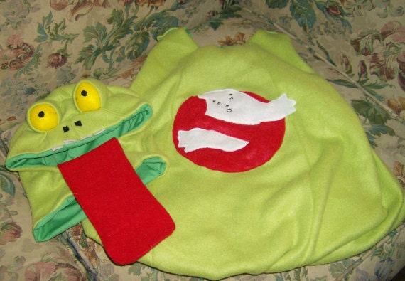 Custom Made Kids Ghost Busters Emblem Slimer Fleece Halloween Costume