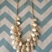 Cream and Gold Bib Teardrop Bead Necklace