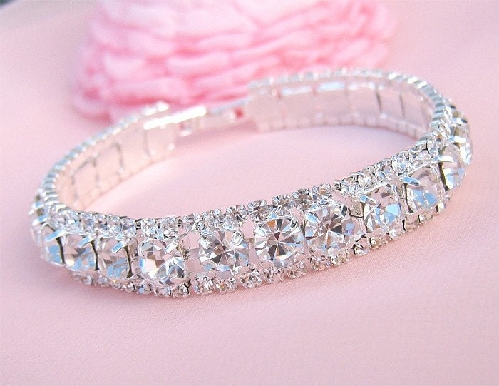 Crystal Bridal Bracelet, Rhinestone Bracelet, Wedding Bracelet, Cuff Style Bridal Bracelet