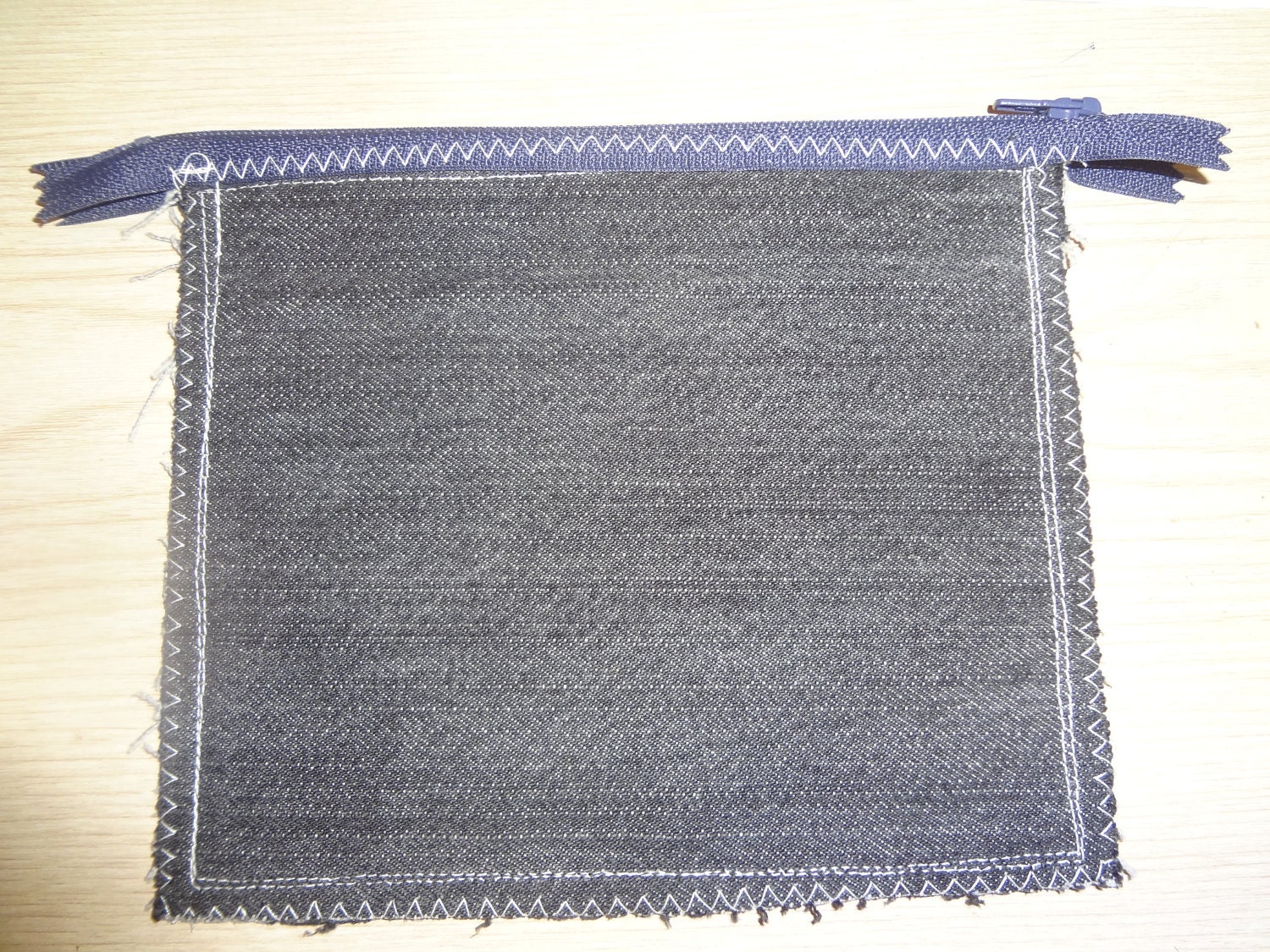 denim zipper pouches