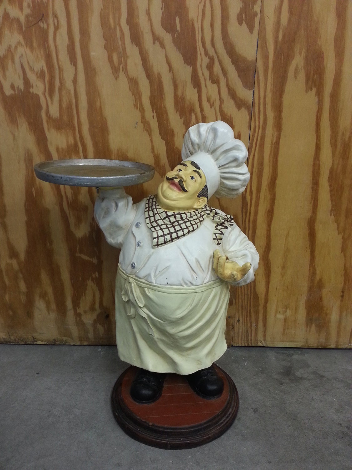 resin chef statue