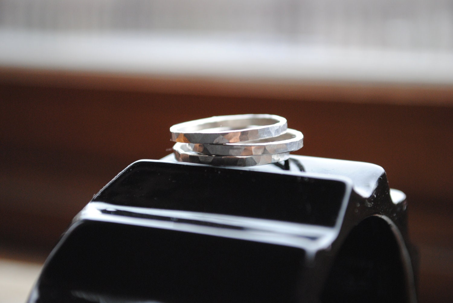 Handcrafted Hammered Sterling Silver Stacking Rings